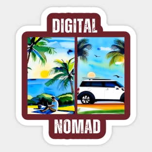 Digital Nomad Sticker